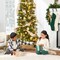 Best Choice Products Pre-Lit Artificial Scotch Pine Pencil Christmas Tree w/ LED Lights Metal Stand